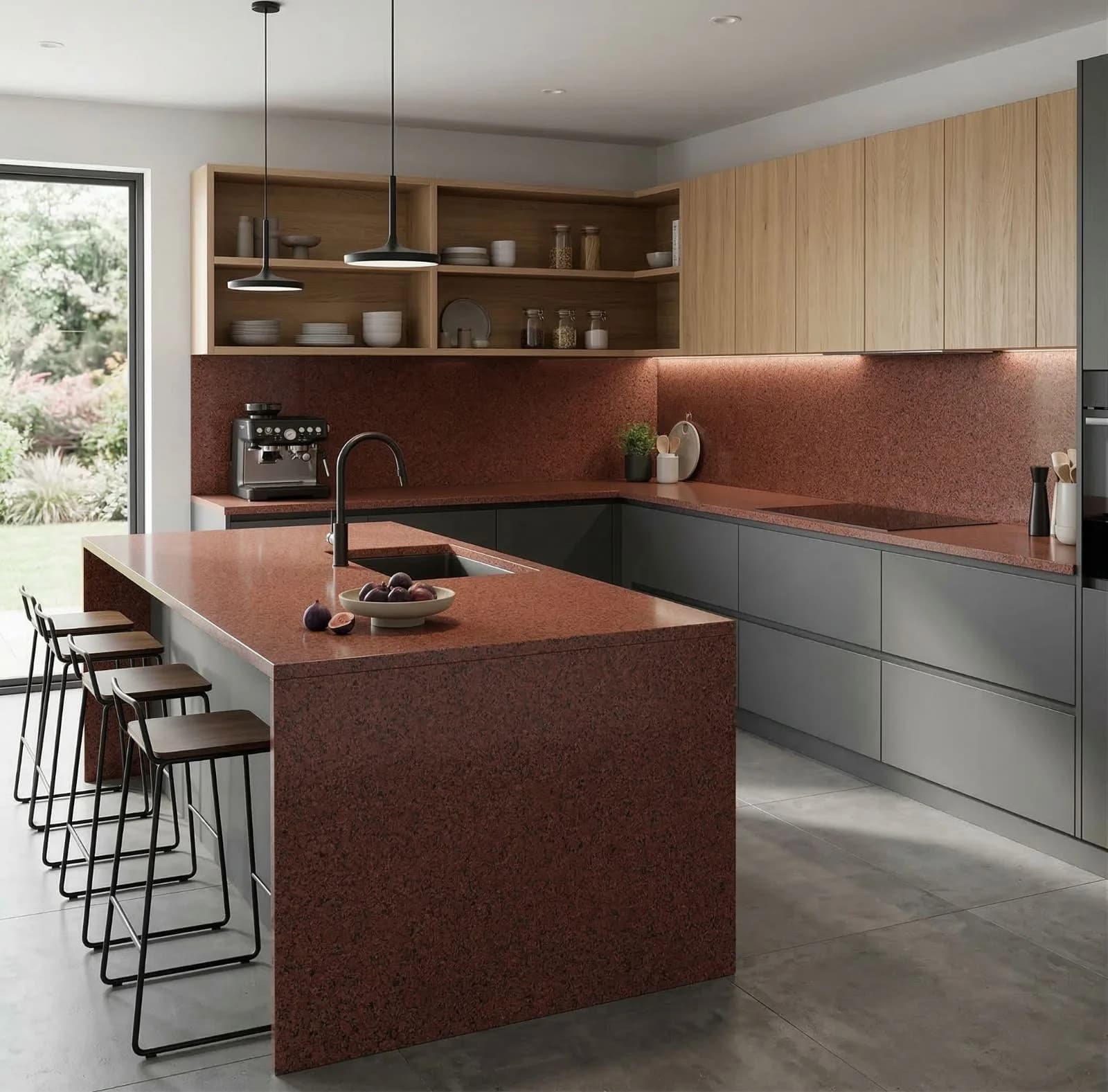 Desert Rose Granite stone sample