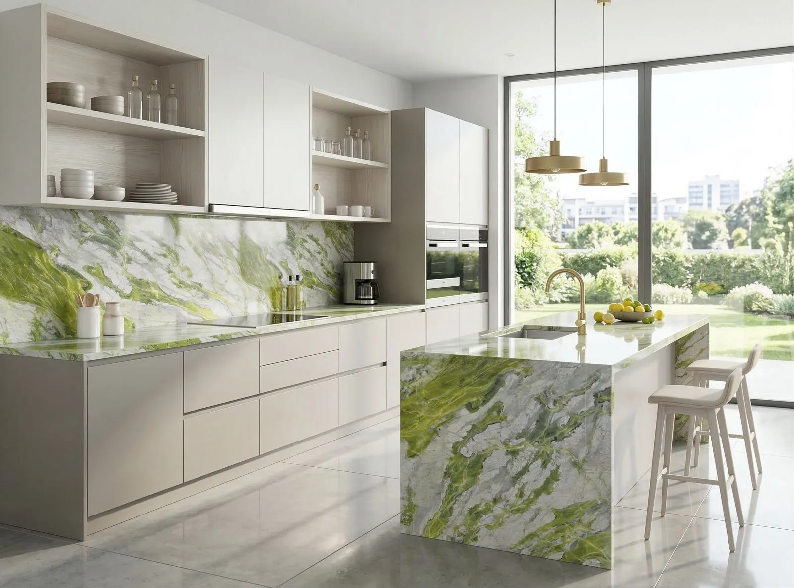 Emerald Green Marble stone sample