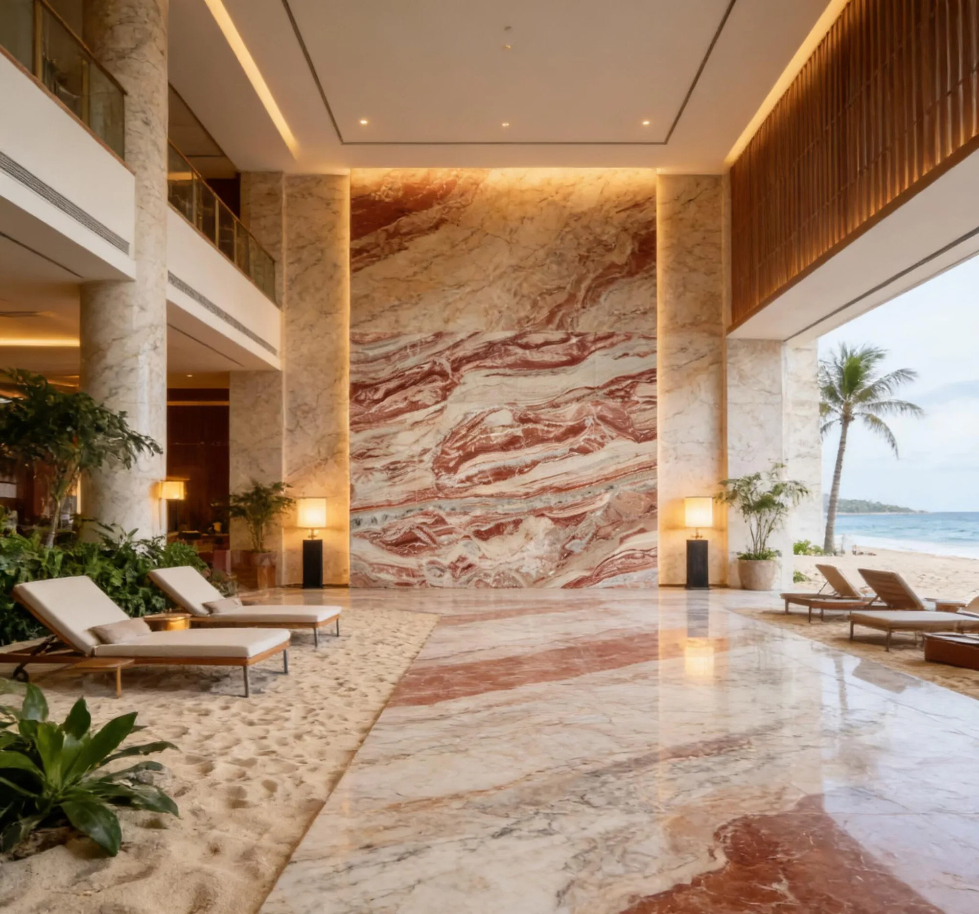 Monica Red Marble stone sample