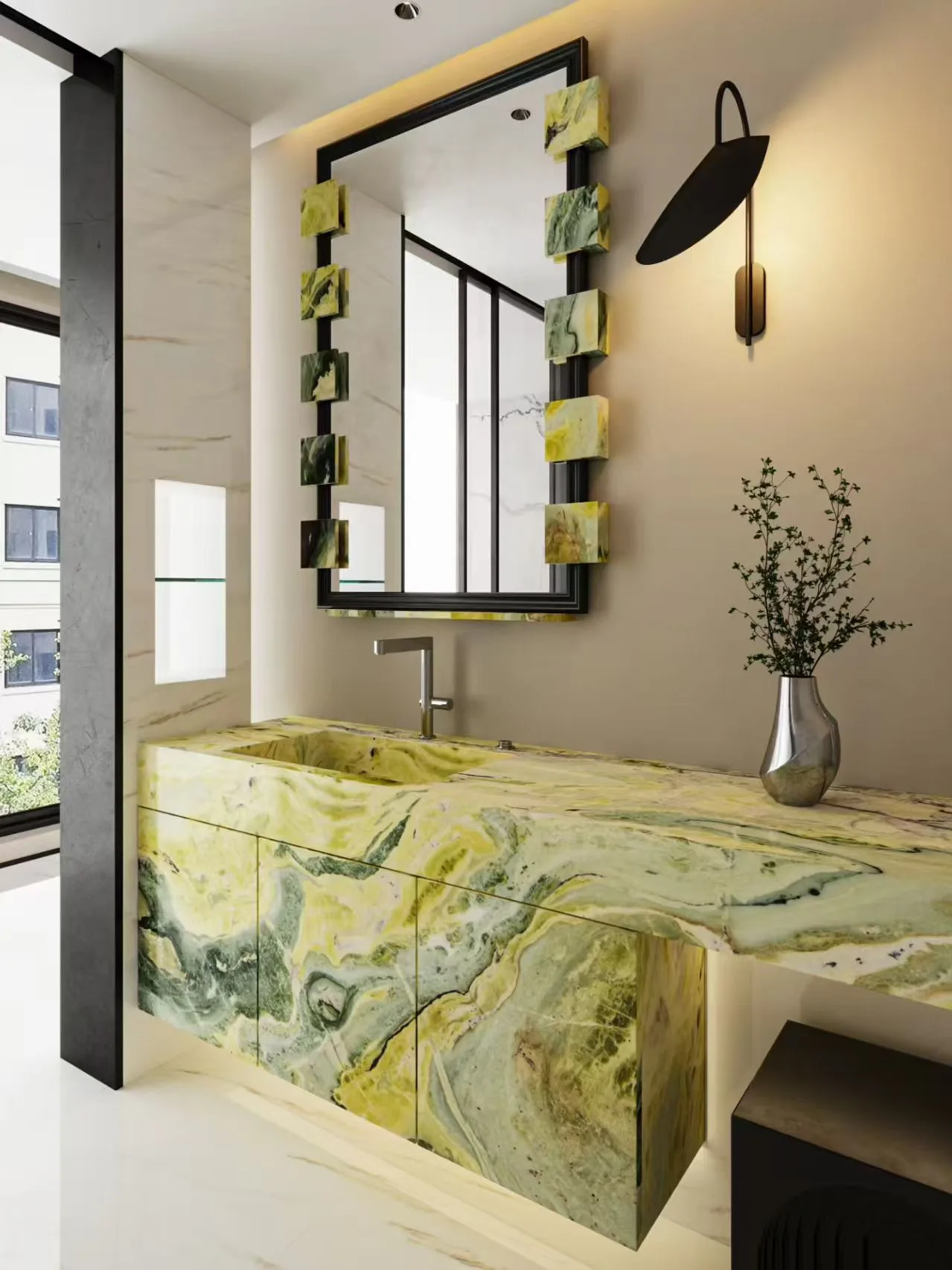 Shangri-La Green Marble stone sample
