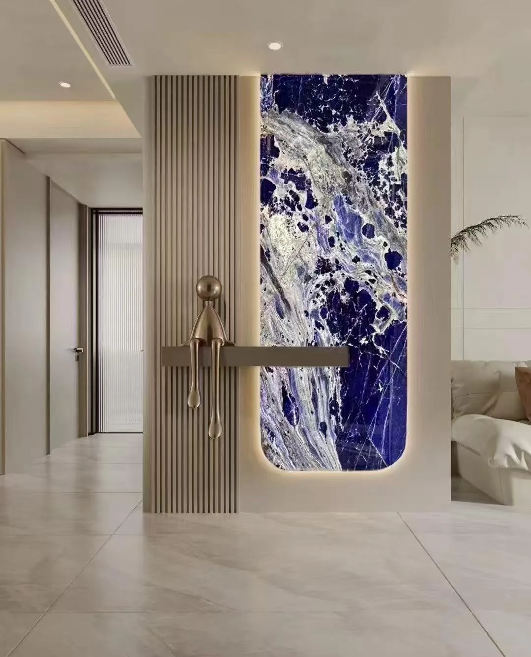Cloisonné Blue Marble sample