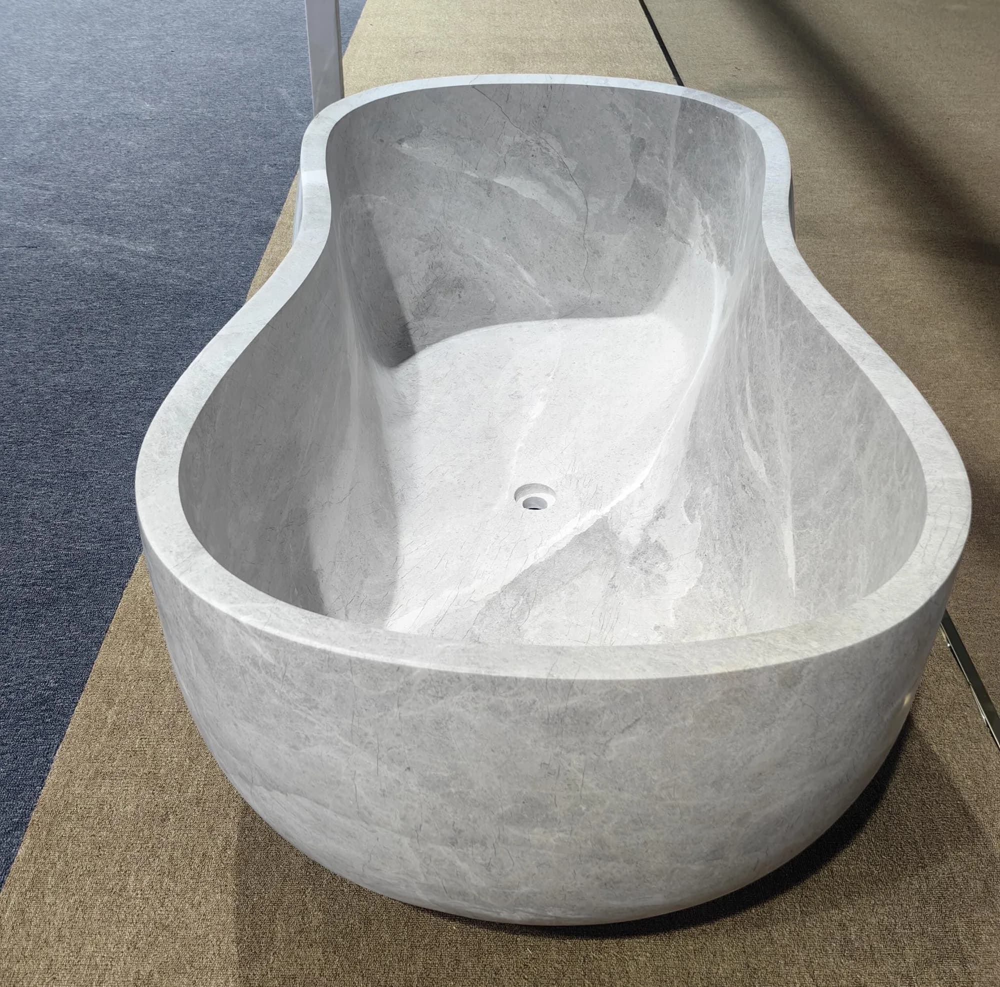 Tundra Grey Marble Bathtub sample